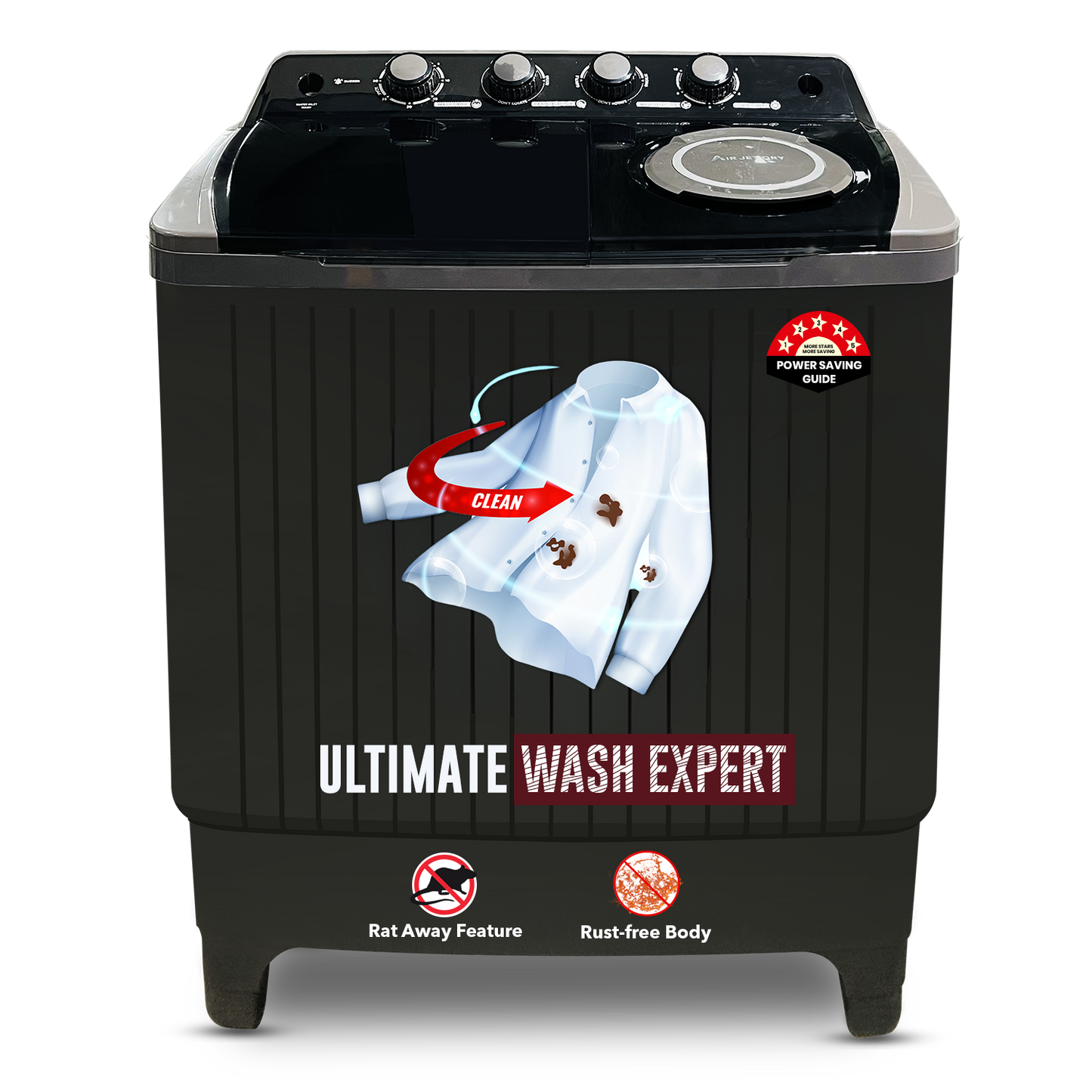 Power Guard Semi-Automatic Washing Machine 10.5 kg