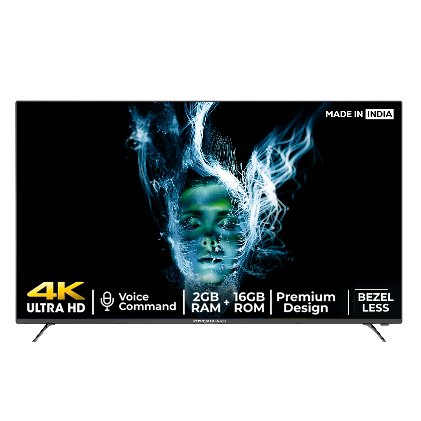 LED TV: Power Guard 165 cm ( 65 Inch )Ultra HD (4K) Frameless LED Smart Android TV (PG 65 F4K)