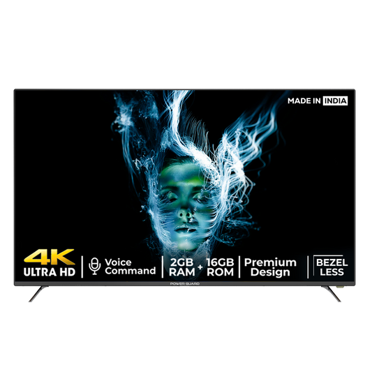 LED TV: Power Guard 165 cm ( 65 Inch )Ultra HD (4K) Frameless LED Smart Android TV  (PG 65 F4K)