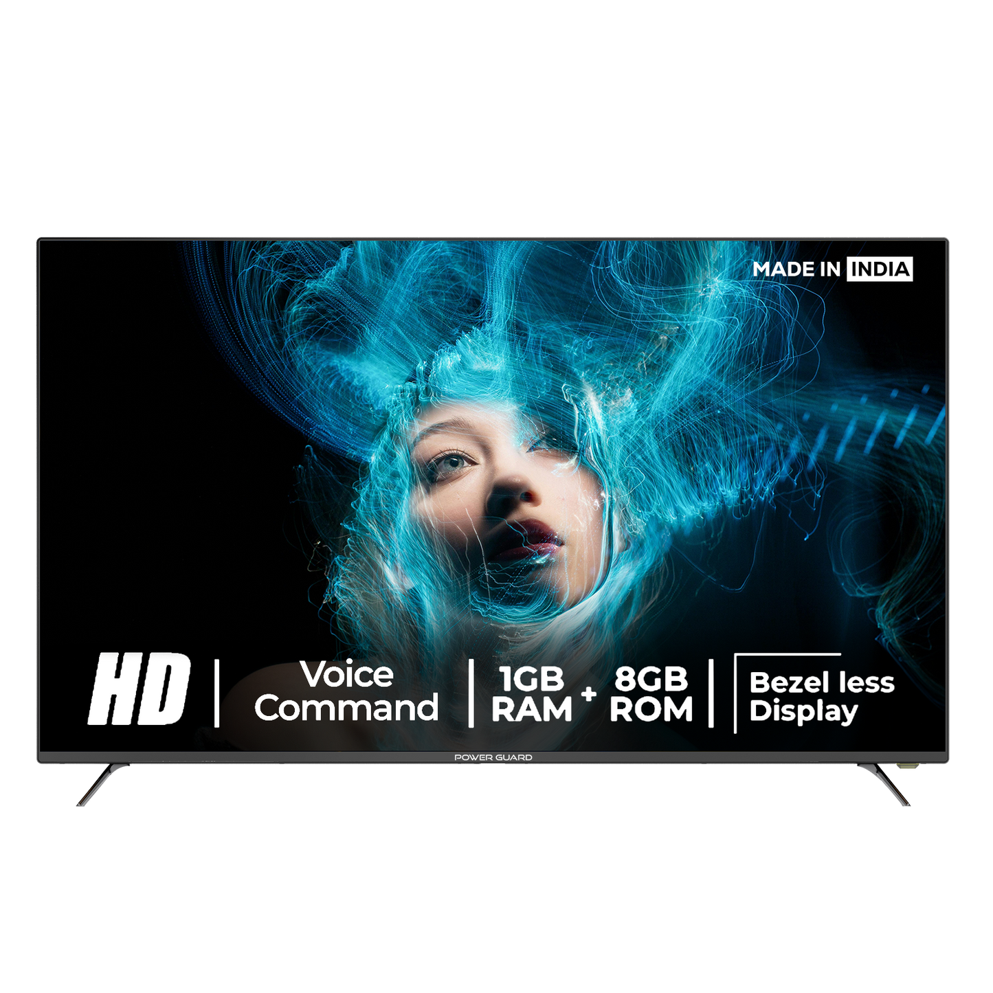 LED TV:- Power Guard 80 cm (32 Inches) Frameless PG 32 FSVC(Black) | With Voice Command Remote