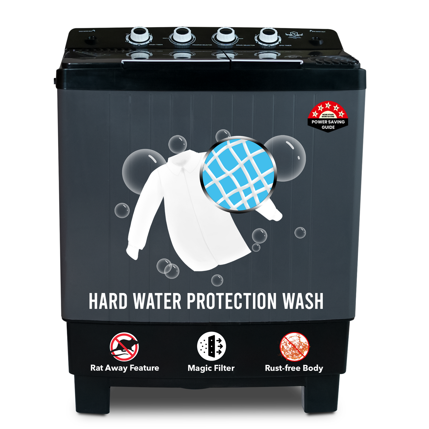 Power Guard Semi-Automatic Washing Machine 7 kg