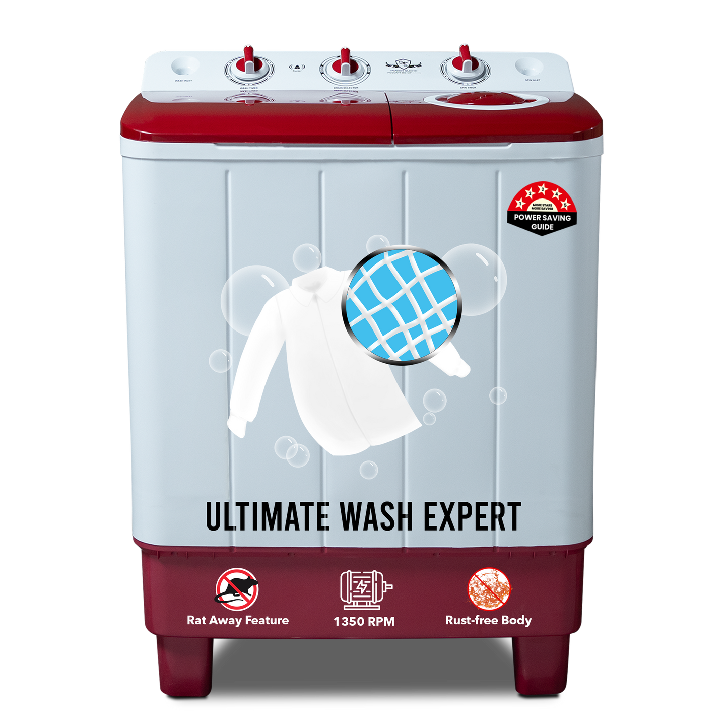 Power Guard Semi Automatic Washing Machine 6.5 KG