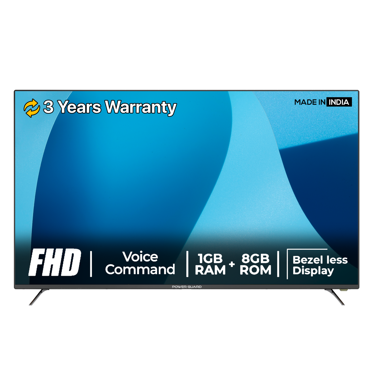 LED TV: Power Guard 109 cm (43 inch) Frameless Full HD LED Smart Android TV (PG 43 FSVC)