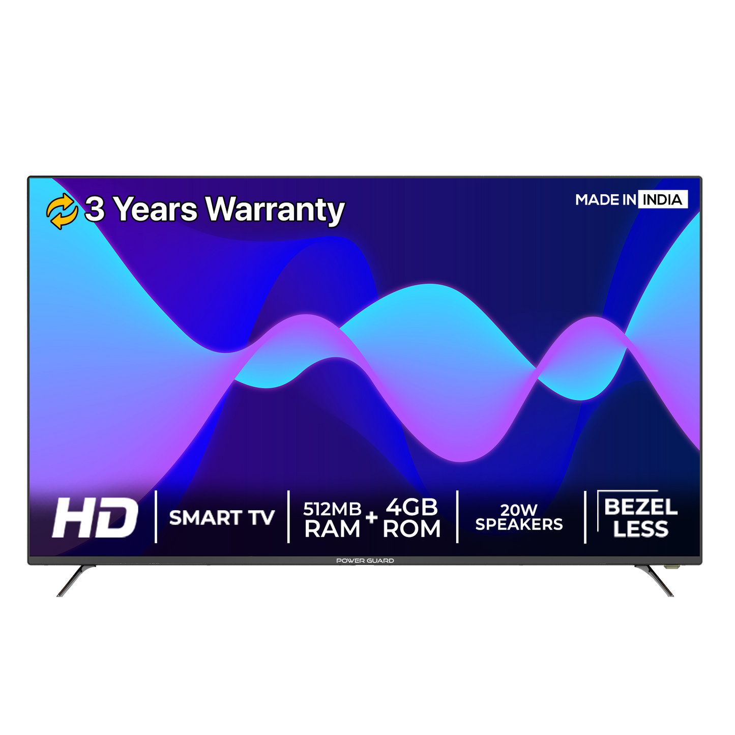LED TV: Power Guard 80 cm (32 inch) Frameless HD Ready LED Smart Android TV (PG 32 S)