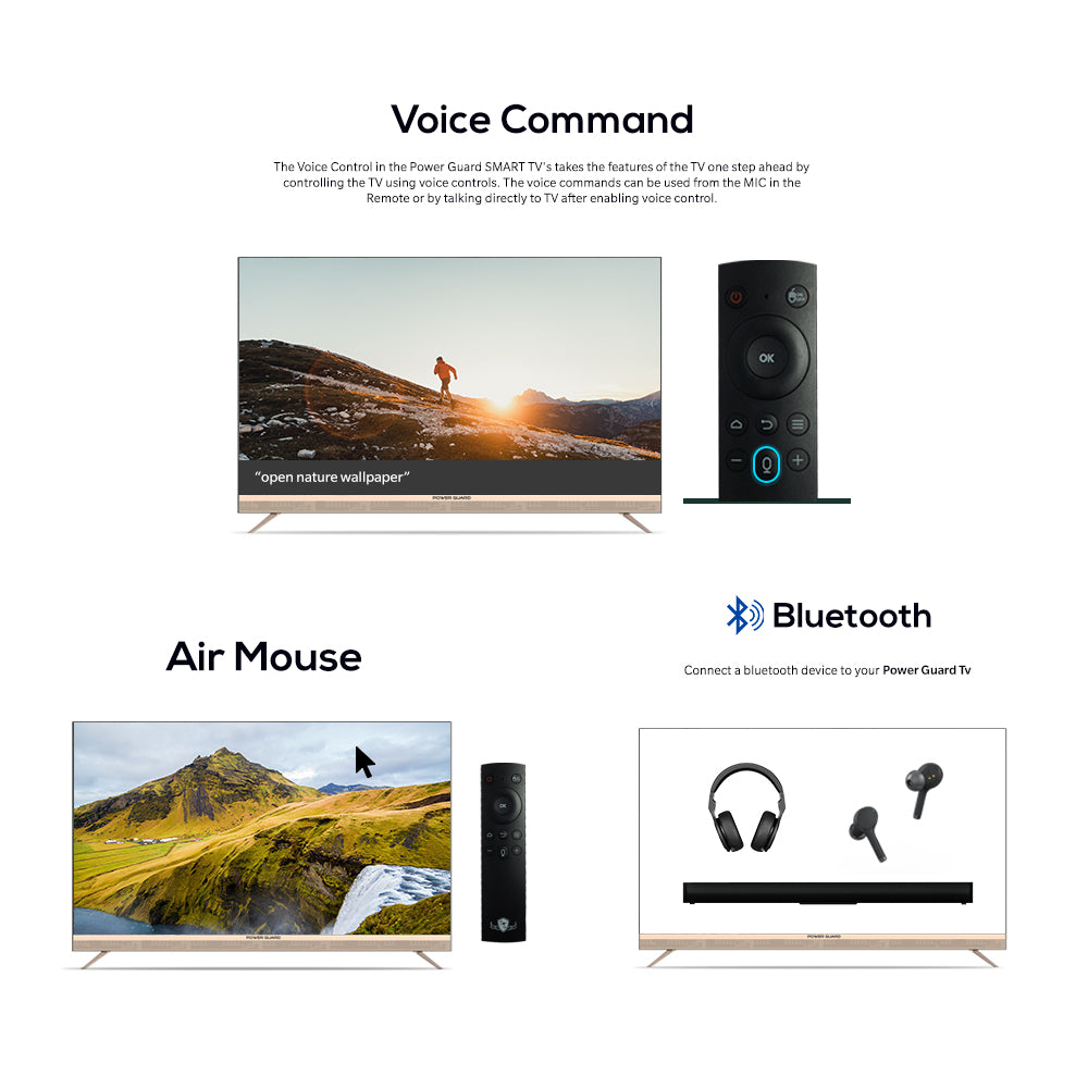 LED TV:- Power Guard 140 cm (55 inch) QLED Ultra HD (4K) Frameless Smart Android TV (PG55QLED)
