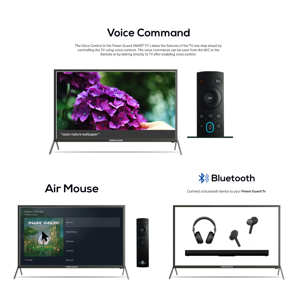 LED TV:- Power Guard 80 cm (32 inch) HD Ready LED Smart Android TV (PG 32 SVC)