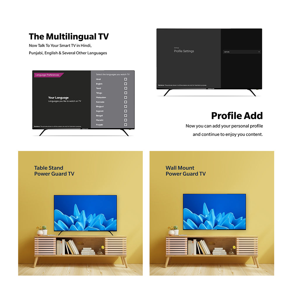 LED TV: Power Guard 80 cm (32 inch) Frameless HD Ready LED Smart Android TV (PG 32 S)