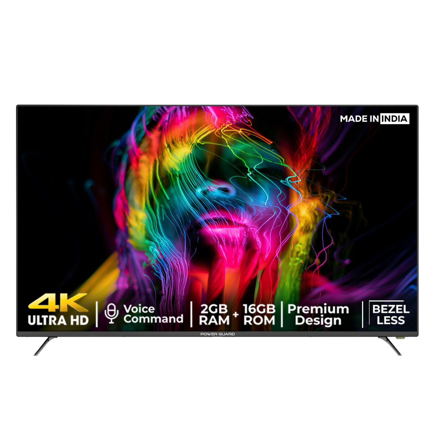 LED TV: Power Guard 127 cm (50 Inches) Ultra HD (4K) Frameless LED Smart Android TV  (PG 50 F4K)