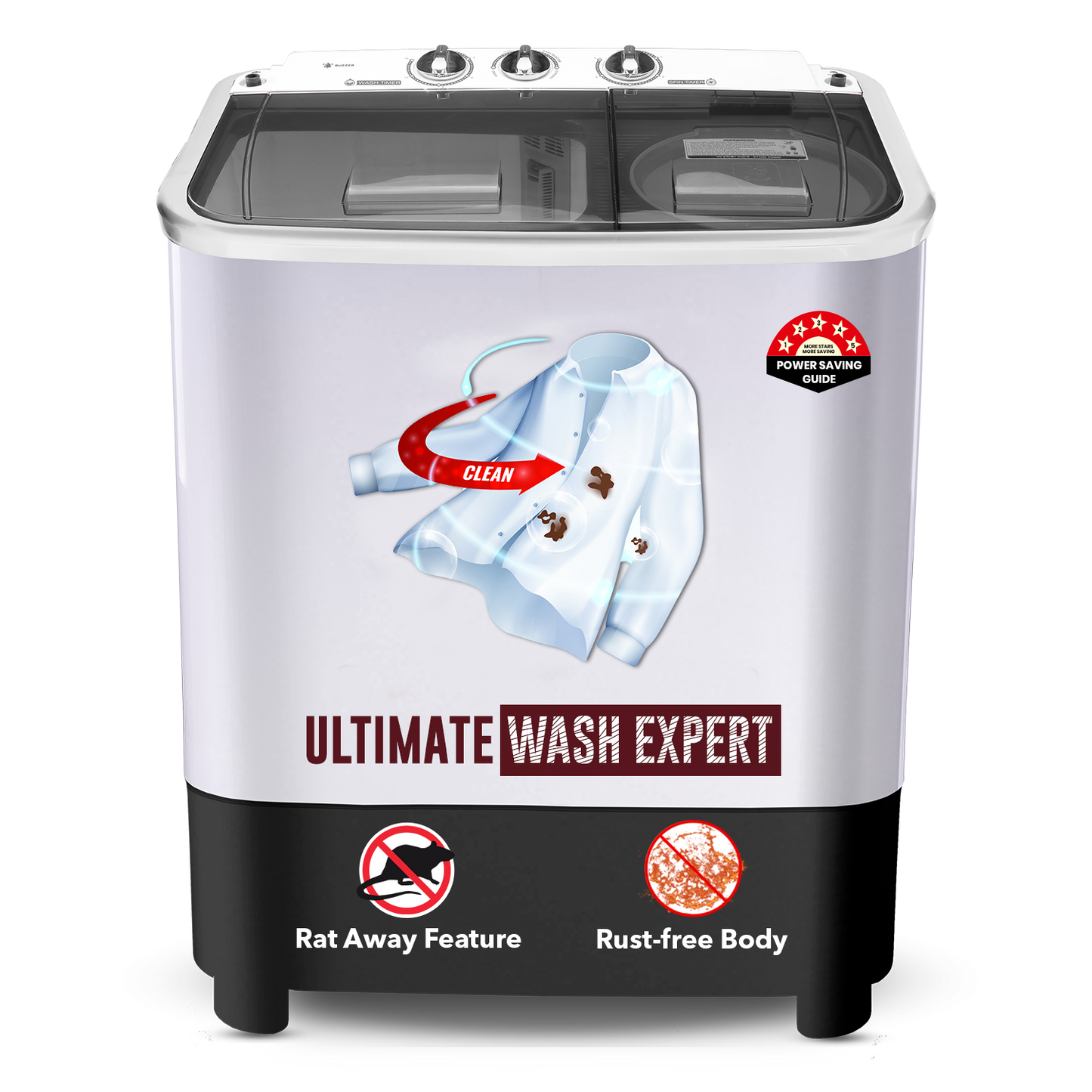 Power Guard Semi-Automatic Washing Machine 6.5 kg