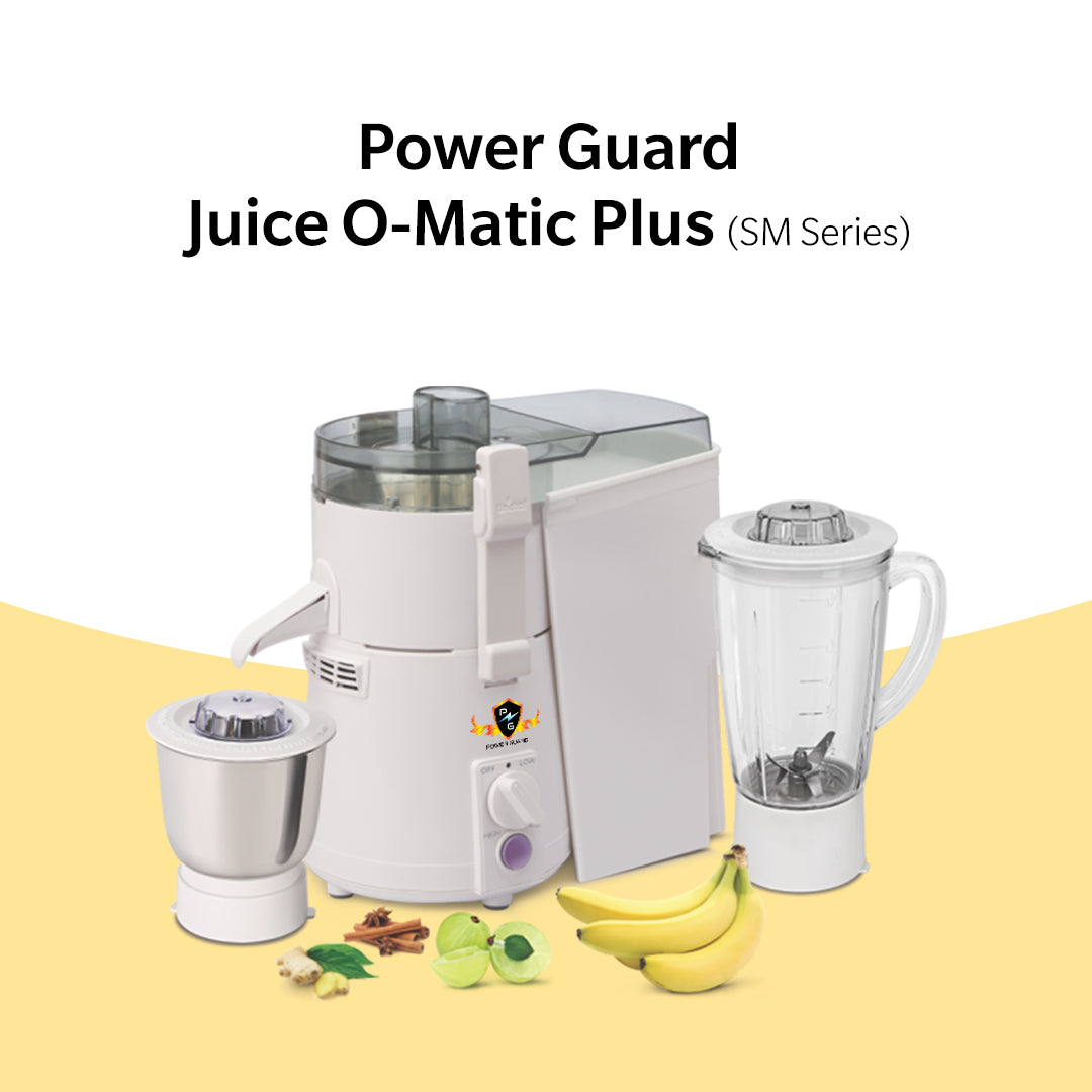 Juicer Mixer Grinder: Power Guard Juice O Matic Plus 925 Watts JMG SM Series (2 Jars)